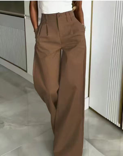 Women's Loose Flowing Straight-Leg Floor-Length Pants FitiqueFit