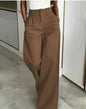Women's Loose Flowing Straight-Leg Floor-Length Pants FitiqueFit