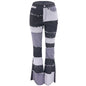 Patchwork high-rise flared jeans See size chart under “more details” The Fashion Celestial
