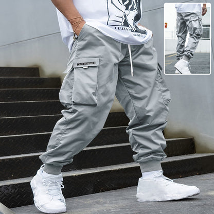 Men’s Multi‑Pocket Drawstring Cargo Pants FitiqueFit