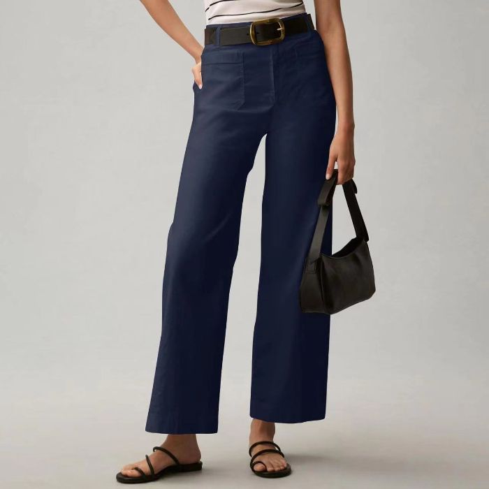 Plus Size High Waisted Slimming Solid Color Suit Pants FitiqueFit