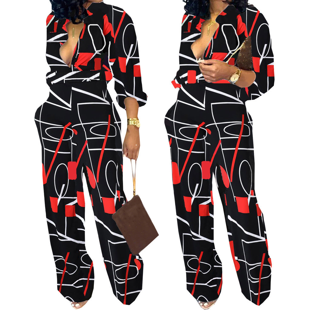 European And American Fashion Denim Jumpsuit Grayceful LLC