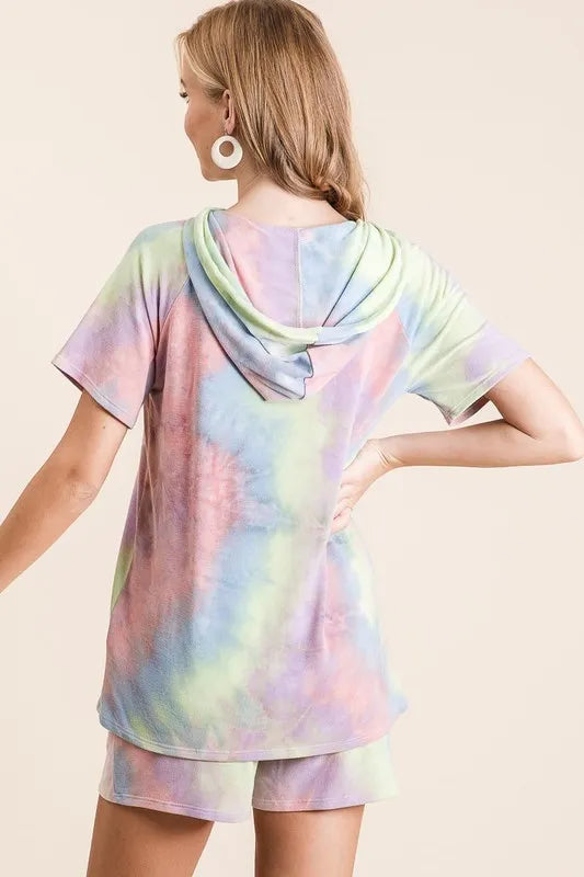 BiBi Tie Dye French Terry Hoodie Top and Bottom Set New Era Fashion LLc