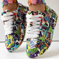 Round-Toe Thick-Sole Lace-Up Sneakers — Women’s Casual Print Shoes FitiqueFit