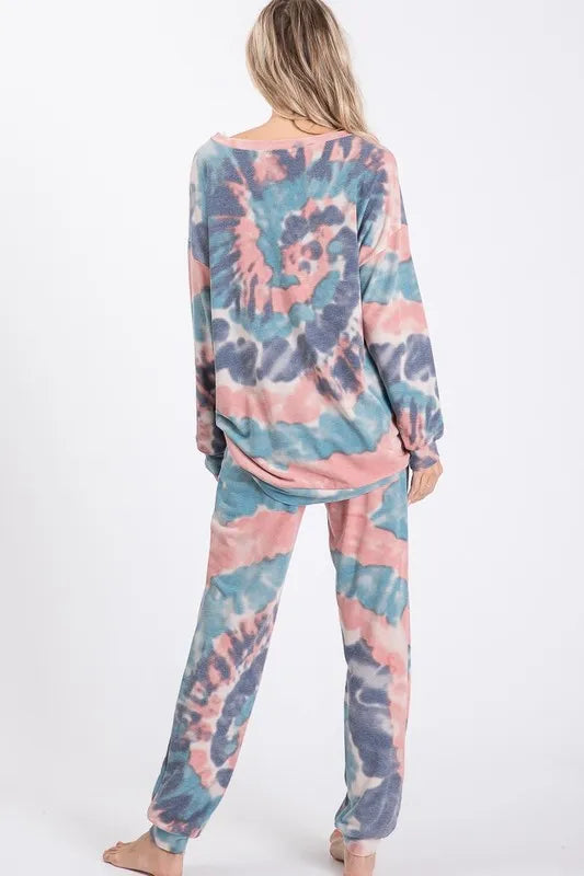 BiBi Tie Dye French Terry Casual Pants New Era Fashion LLc