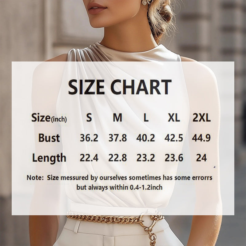 Women's Elegant Sleeveless Mock Neck Top FitiqueFit