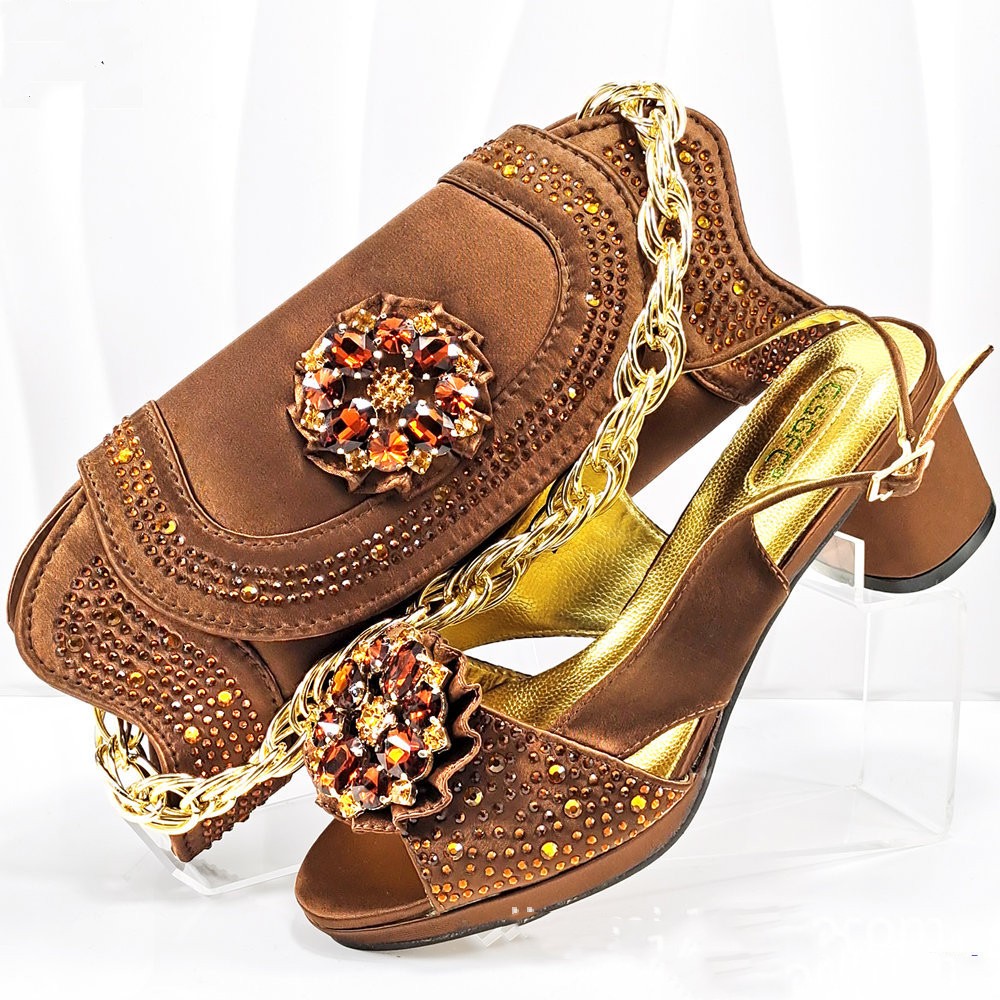 Evening Party With Rhinestone Pointed Toe Shoes Hand Bag Suit See size chart under “more details” The Fashion Celestial