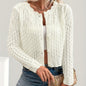 Women's Solid Color Elegant Round Neck Cardigan Top FitiqueFit