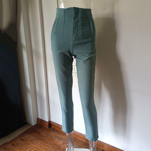 Women's High-Waisted Straight Leg Pants FitiqueFit