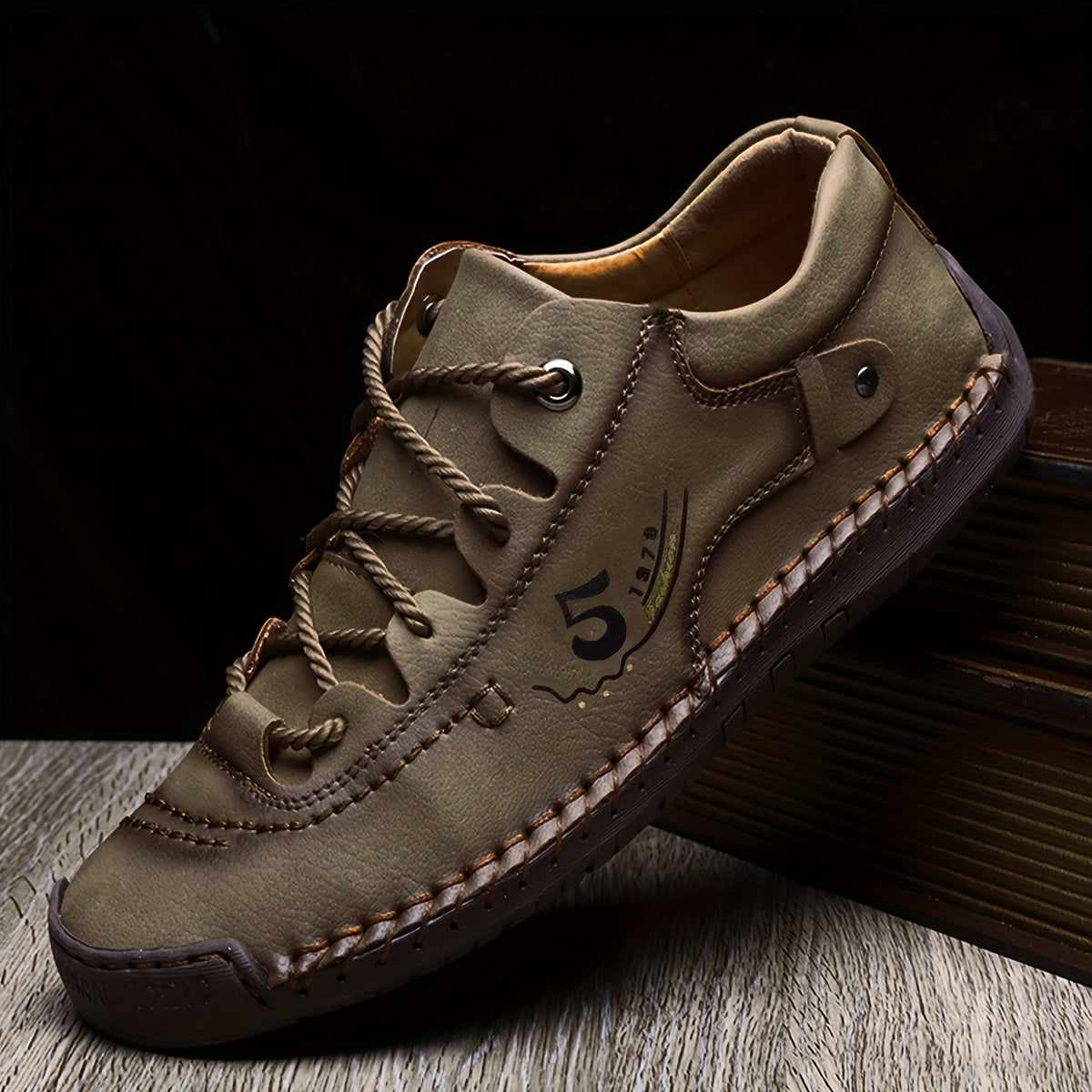 Men's Handmade Stitching Casual Shoes Flats Outdoor Walking Sneakers NovaCart