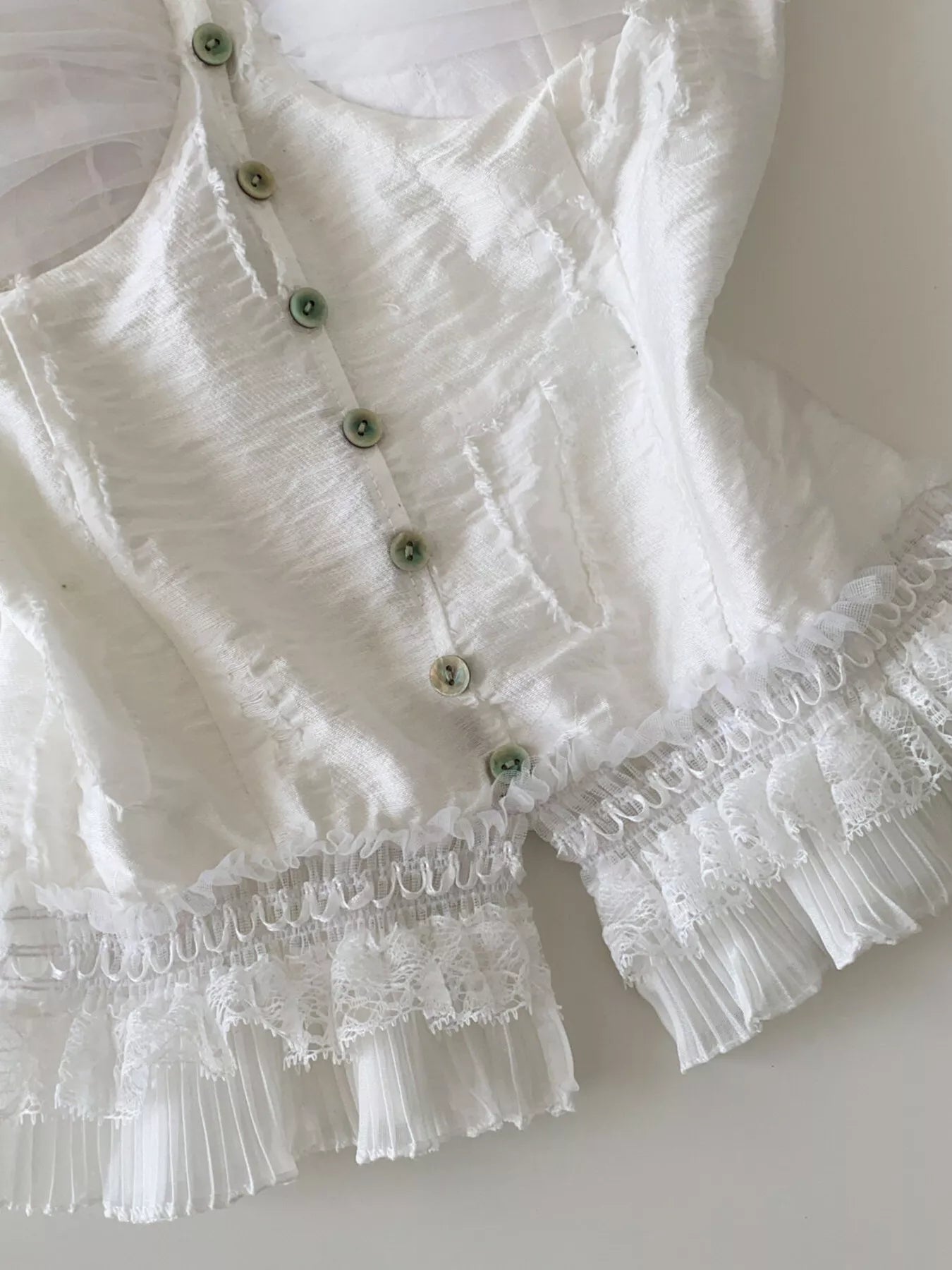 Lace Trimmed Ruffled Hem Tank New Era Fashion LLc