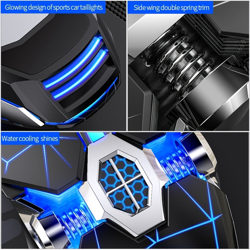Silvery Carved Wired Mouse for E-Sports Gaming, Silent and Sound Chicken-Eating Mouse Macro for Desktops and Laptops NovaCart