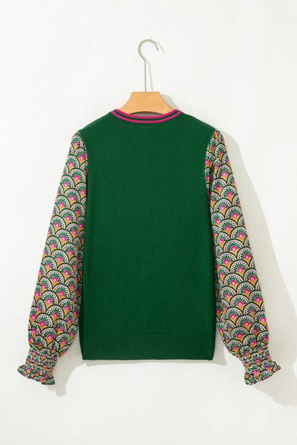 Floral Patchwork Puff Sleeve Sweater Shop Style & More | Fresh Looks, Everyday Deals & Free Shipping