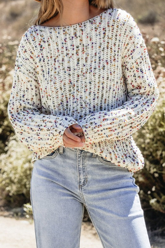 Scarlett Confetti Reversible Twist Sweater Shop Style & More | Fresh Looks, Everyday Deals & Free Shipping