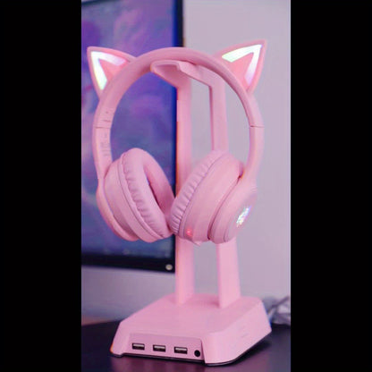 [Cat Ear Design] ONIKUMA Cute Gaming Headset | Bluetooth, Noise Cancelling, High-Quality Sound, Cat Ears NovaCart