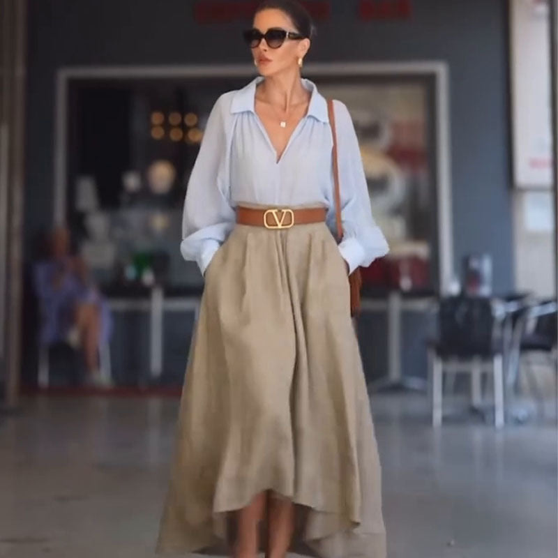Simple Temperament Skirt Grayceful LLC