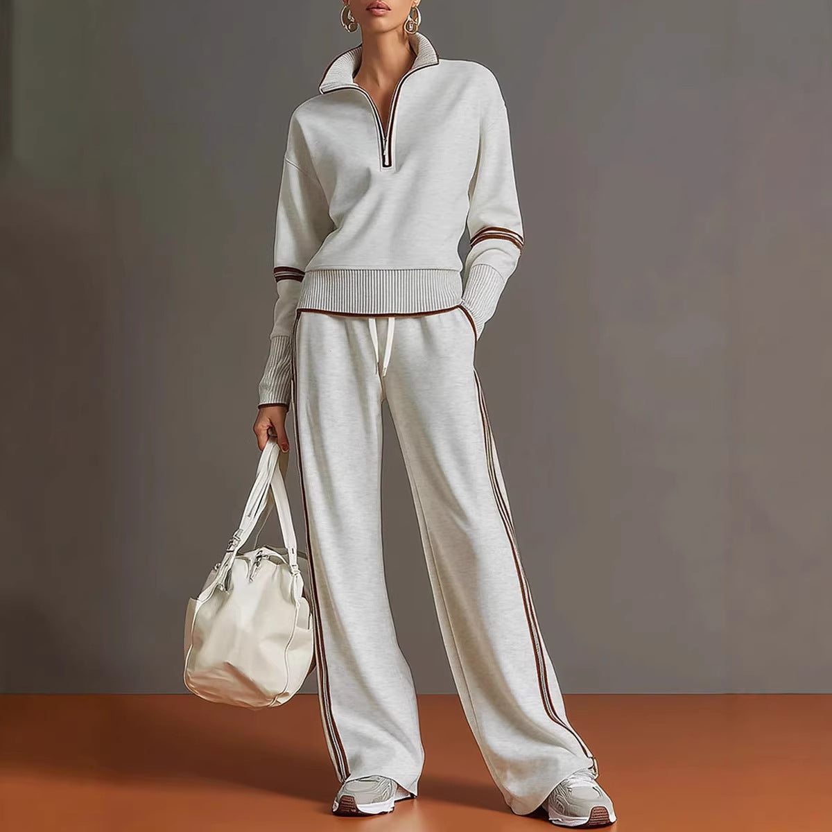Women’s Casual Long Sleeve Two Piece Sports Set FitiqueFit