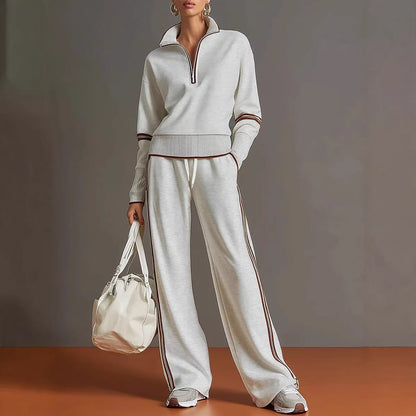 Women’s Casual Long Sleeve Two Piece Sports Set FitiqueFit