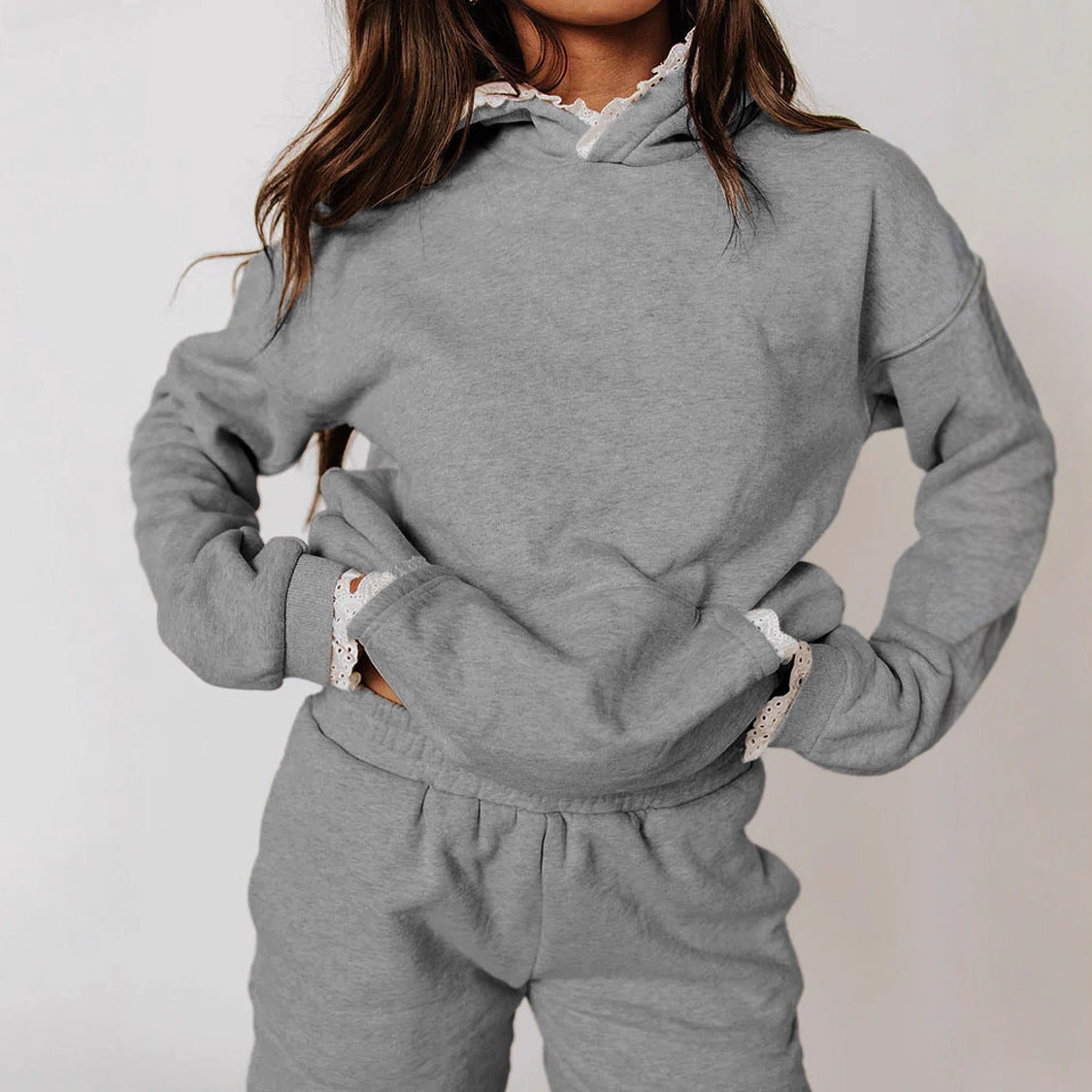 Women's Hoodie And High-waisted Shorts Casual Two-piece Set See size chart under “more details” The Fashion Celestial
