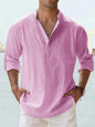 Men's Cotton Linen Long Sleeve Casual Shirt  Loose Tops SnagBag