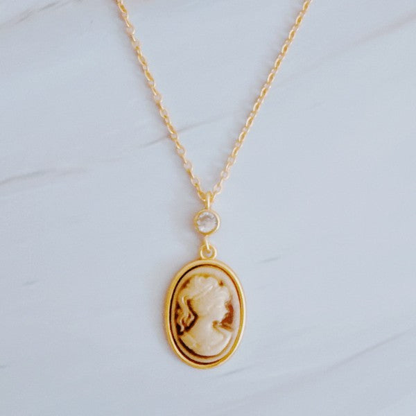 Classic Gold Chain Cameo Necklace Shop Style & More | Fresh Looks, Everyday Deals & Free Shipping