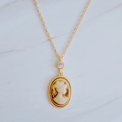 Classic Gold Chain Cameo Necklace Shop Style & More | Fresh Looks, Everyday Deals & Free Shipping