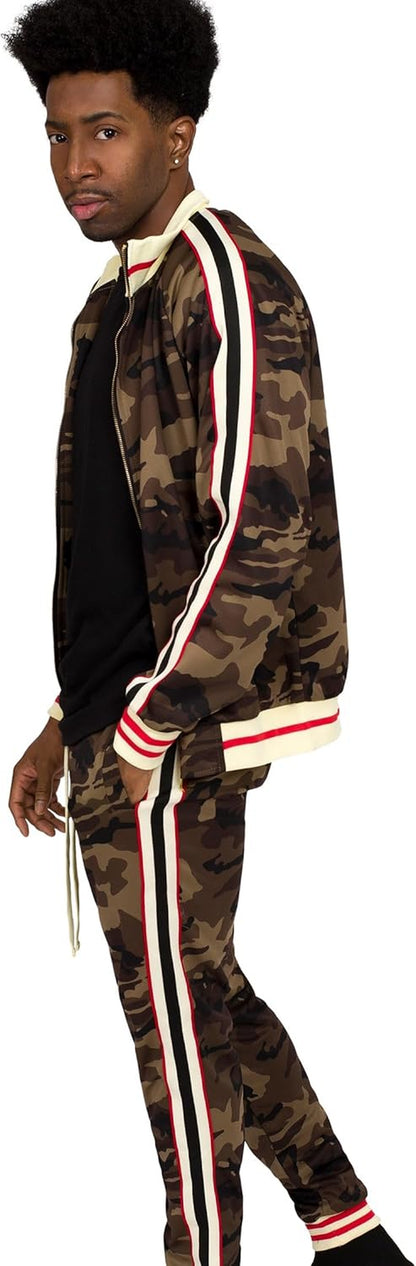 Men'S G-Striped Tracksuit Set ST575 - Camo - Large