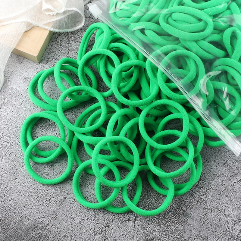 50pcs/Set Women   Basic Hair Bands 1.57inch Simple Solid Colors Elastic Headband Hair Ropes Ties Hair Accessories Ponytail Holder NovaCart