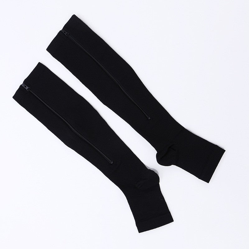 Toeless Compression Socks With Side Zipper For All Day Wear, Sports Socks NovaCart