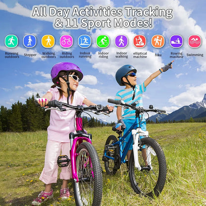 Exciting Kids Fitness Tracker Watch - Activity Tracker with Pedometer, Stopwatch & 11 Sport Modes - IP68 Waterproof Smart Watch for Ages 6-16