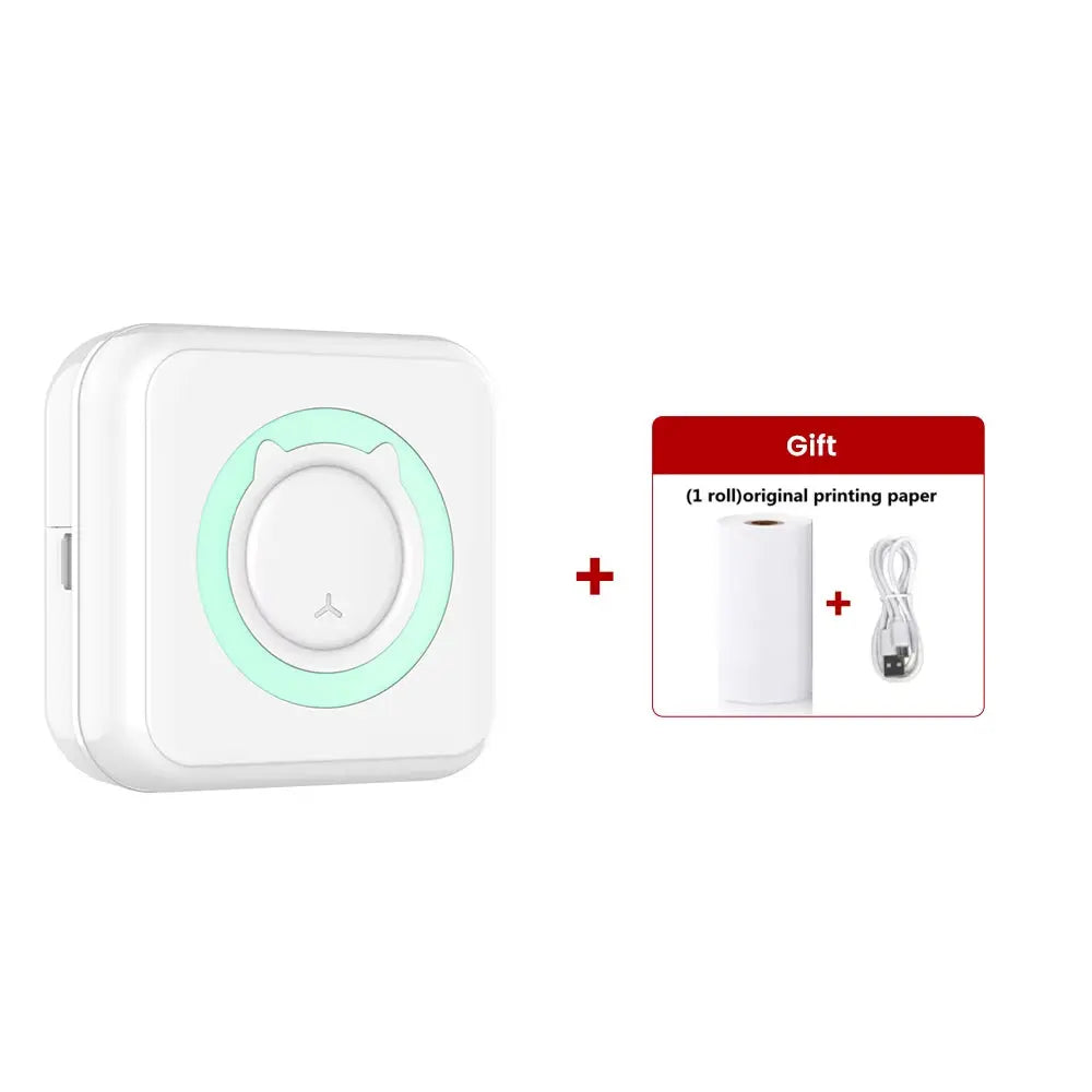 Compact and Colorful Mini Thermal Printer: Bluetooth Wireless Portable Pocket Label Maker for Stickers