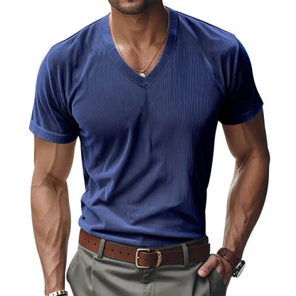 Loose Casual Men's V-neck Short Sleeve SnagBag