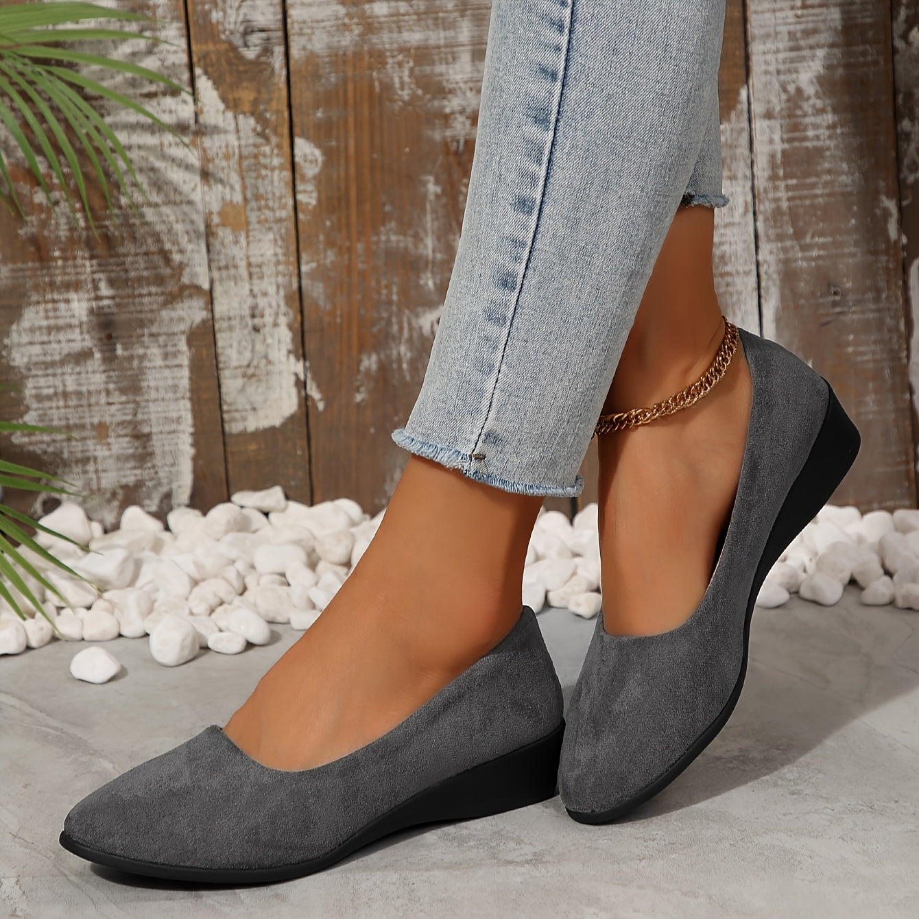 Elegant Low Heels Cushioned Non Slip Versatile Shoes