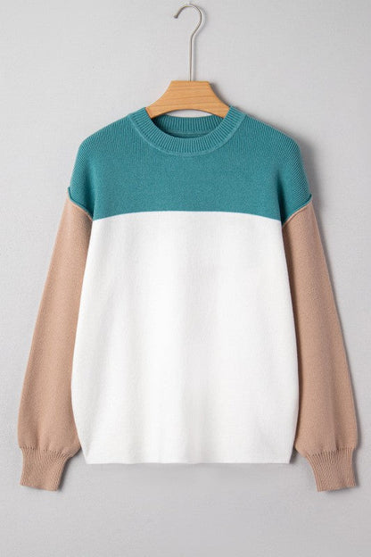 Colorblock Ribbed Knit Long Sleeve Sweater Shop Style & More | Fresh Looks, Everyday Deals & Free Shipping