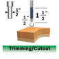 BOSCH 85601MC 1/2 In. x 1-1/2 In. Carbide-Tipped Double-Flute Template Trim Router Bit VM Hardware