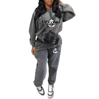 Printed Hoodie Two-piece Set See size chart under “more details” The Fashion Celestial