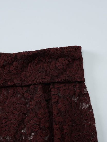 Lace One-Shoulder Long Sleeve Top New Era Fashion LLc