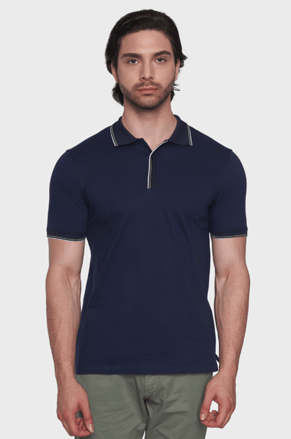 The Mercerized Cotton Polo (Navy) Bright Moons