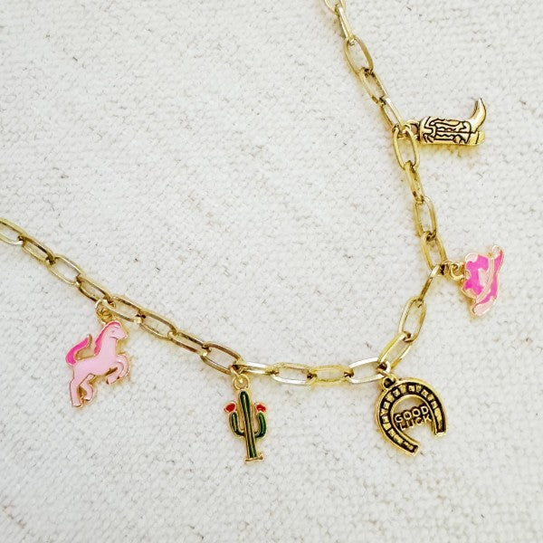 Yeehaw Rodeo Charm Necklace – Western Icons Shop Style & More | Fresh Looks, Everyday Deals & Free Shipping