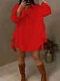 Hem Ruffled Casual Long Sleeve Shirt See size chart under “more details” The Fashion Celestial