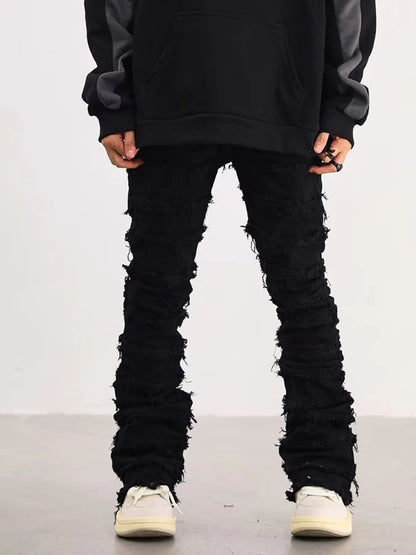 Men's Plus Size Slim Fit Frayed Hem Jeans New Era Fashion LLc