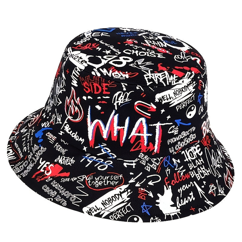 1 Men's "what" Graffiti Bucket Hat NovaCart