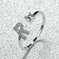 Popular Fashion Silvery AZ Letter Ring Initials Wedding Love Couple Rings Bridesmaid Gift NovaCart