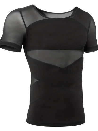 SCARBORO Men's Compression Shirt for Body Shaper Slimming Vest Tight Tummy Underwear Tank Top NovaCart