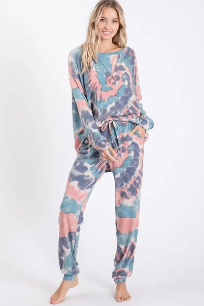 BiBi Tie Dye French Terry Casual Pants New Era Fashion LLc