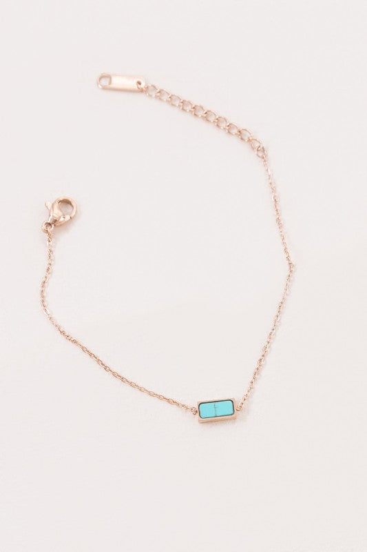 Beaming Bar Stone Bracelet | Rose Gold (14K) Shop Style & More | Fresh Looks, Everyday Deals & Free Shipping