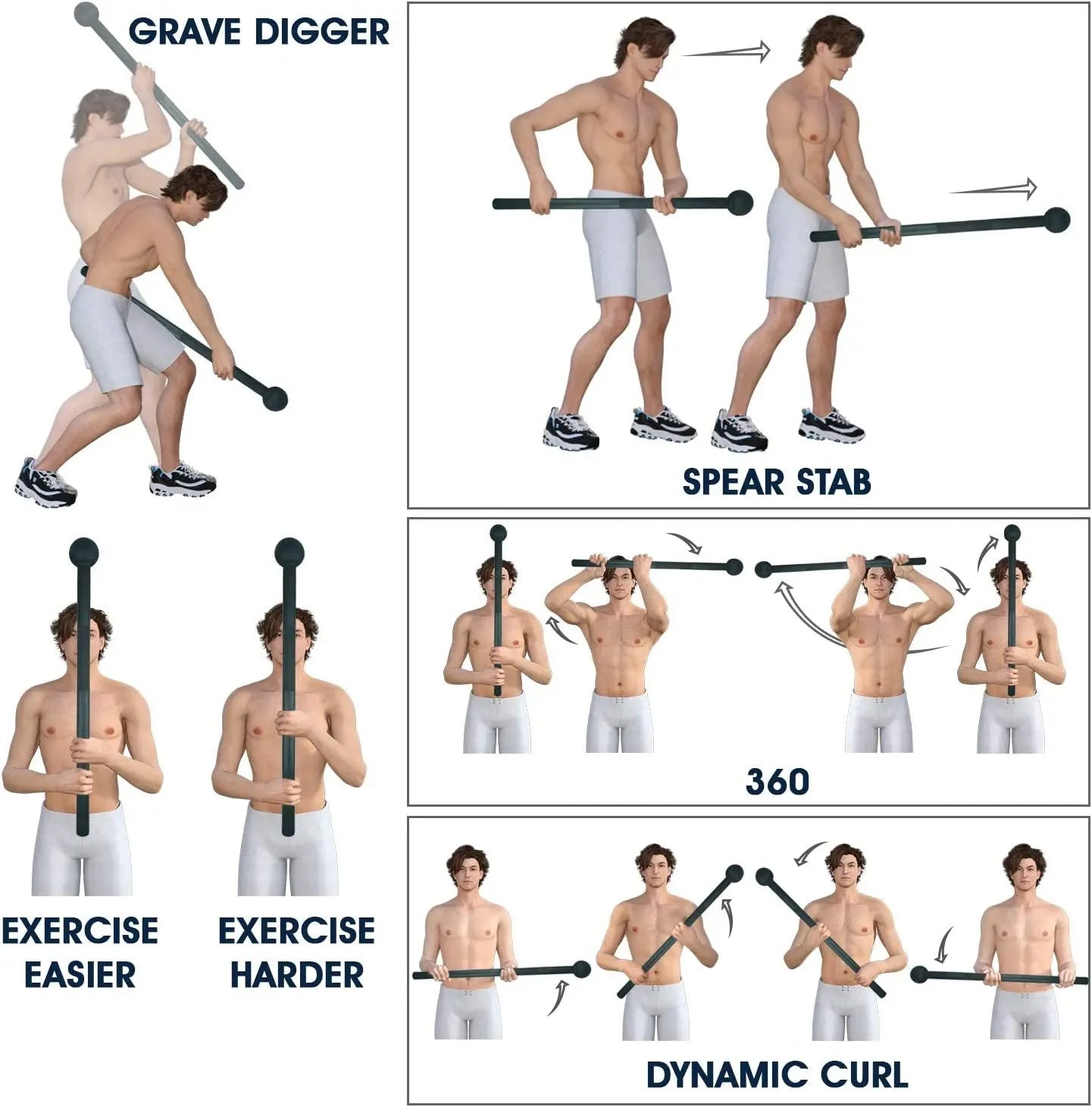 Elevate Your Strength Training with the Versatile 15lb Steel Mace Bell - Perfect for Full Body Workouts, Grip and Shoulder Enhancements