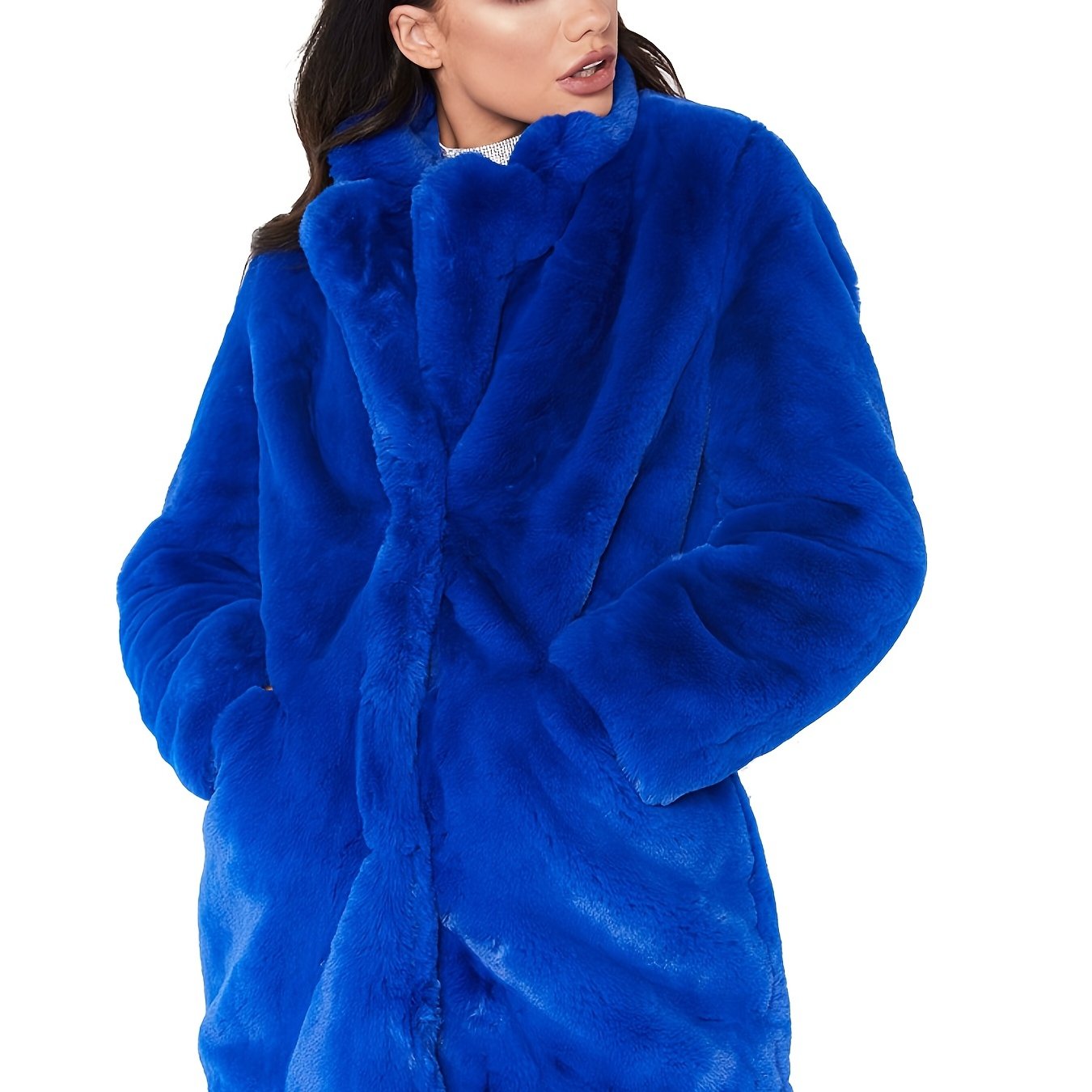 Winter Warm Plush Loose Coat, Casual Long Sleeve Fashion Teddy Outerwear, Women's Clothing NovaCart