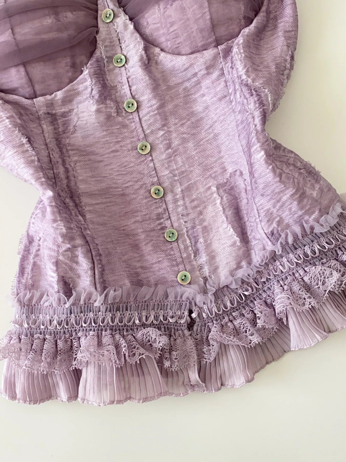 Lace Trimmed Ruffled Hem Tank New Era Fashion LLc