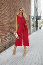 Women's Belted V-Neck Short Sleeve Straight-Leg Jumpsuit – 6 Colors S–2XL FitiqueFit